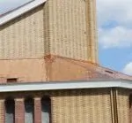 Dach wykonany w panelach z blachy miedzianej
